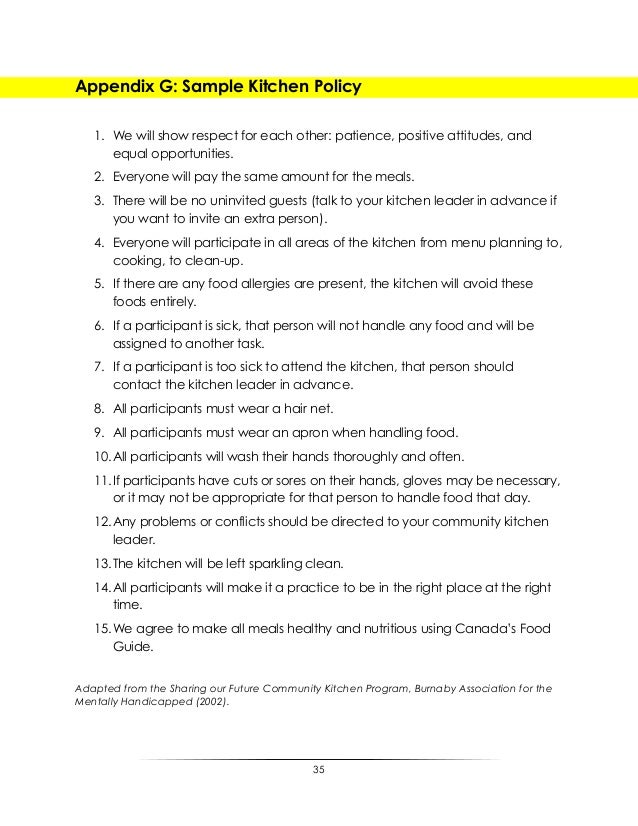 Community Kitchen Best Practices Guide