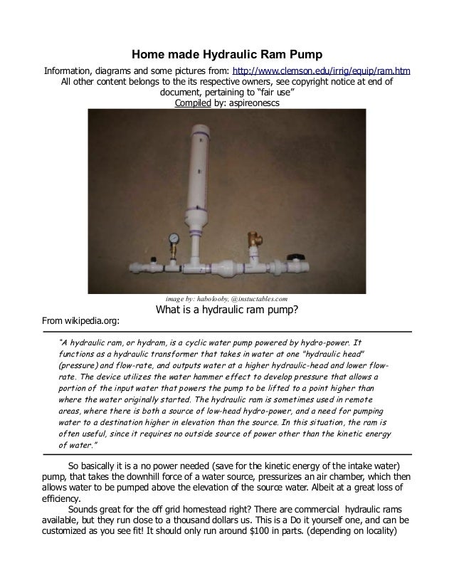 Home Made Hydraulic Ram Pump Part 2