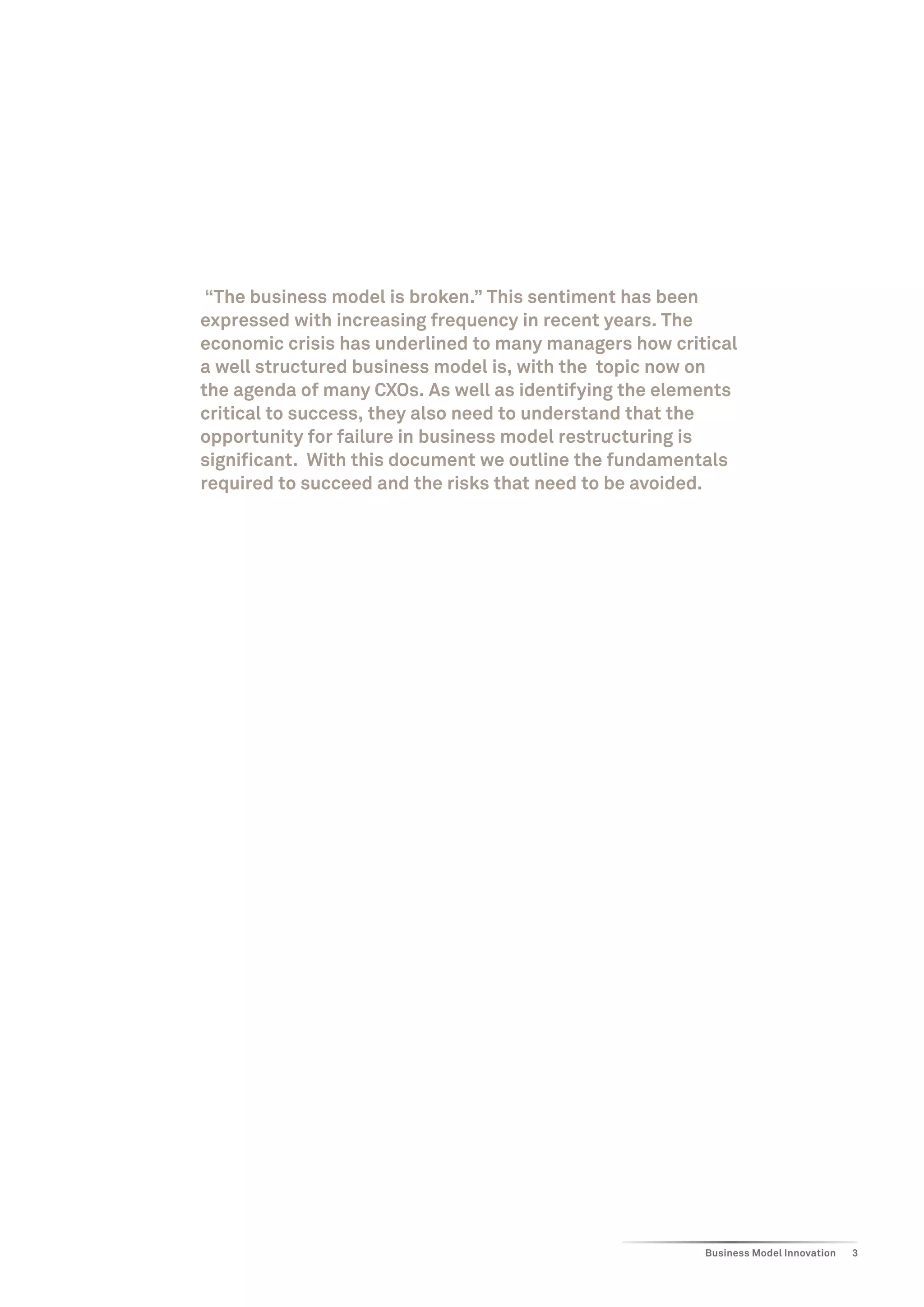 Serguei Netessine
It is becoming
increasingly more
evident to many
organizations that
traditional innovation
approaches that focus
on new technologies
and new products alone,
often do not work.
It is important to note that Dell’s cost
structure was higher as a result of
this approach. In order to deliver on
demand, it had to manufacture close to
where its customers were. This meant
producing in the United States rather
than in low-cost countries like China.
Further, since it retailed its products for
about the same price as its competitors,
Dell’s revenue structure was about the
same as that of its competitors. Despite
this, Dell managed to dominate the
industry for many years by building its
business model around managing risk
more effectively.
You identified two types of risks
- information risk and incentive-
alignment risk. Could you tell us
about the differences
between them?
If I go back to the example of Dell,
most computer manufacturers were
producing computers without really
knowing exactly which configuration the
customer wanted. They were producing
based on forecasts. This is what we
call information risk – a situation where
companies make decisions without
enough information.
Incentive-alignment risk arises when
incentives are not aligned on a value
chain. This happens very often with
new technologies. For example,
Netafim, an irrigation company based
in Israel, develops advanced irrigation
equipment that increases crop yields
by 400-500% with very little water.
Despite the dramatic improvement in
crop yield, Netafim found it very difficult
to sell their equipment. The technology
was expensive and farmers lacked
the educational background to fully
understand the benefits. So, in this
case, the incentives were fundamentally
misaligned. Farmers were not convinced
of the value of investing in the equipment,
despite its seemingly obvious benefits.
To fix this problem, Netafim decided to
sell services instead of products. They
offered to install their products free of
charge for farmers. At the end of the
year, they would measure crop yield. If
it had increased by the promised 400%,
they would take a share of the difference
in revenues. This helped align incentives
in the value chain. Farmers were now
willing to use the equipment since they
did not need to pay anything upfront,
which minimized any downside risk.
By eliminating incentive-alignment risk,
companies can create business models
where everybody benefits.
Are there startups that have
adopted a risk-driven
business model?
Yes, San Francisco-based startup
Timbuk2, a consumer products
company, has adopted a risk-driven
business model. Timbuk2 produces
quality, custom-made bags to order.
They manufacture the bags locally in
San Francisco, which is one of the
most expensive cities in the world.
Nevertheless, they are highly successful
because they produce on demand.
As a result, they completely eliminate
information risk.
Uber is another example of a company
that has adopted a risk-driven business
model. Taxi service providers are
exposed to the risk of mismatch
between demand and supply. They
need to purchase cars, hire taxi drivers,
and pay wages to drivers. However,
the demand for taxis may exceed
or fall short of supply, which results
in losses. By offering higher rates to
drivers when demand outstrips supply,
Uber incentivizes more drivers to offer
their services. As a result, whenever
demand increases, it is matched by a
corresponding increase in supply. By
aligning incentives in this manner, Uber
has been able to mitigate one of the taxi
industry’s fundamental problems.
Companies can also
redesign their business
models by changing the
way in which risk
is managed.
Information risk is
a situation where
companies make
decisions without
enough information.
 