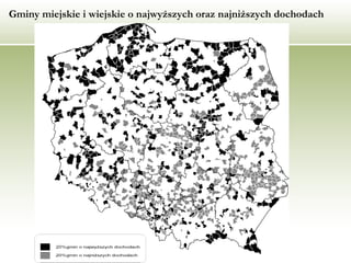 Gminy miejskie i wiejskie o najwyższych oraz najniższych dochodach   
