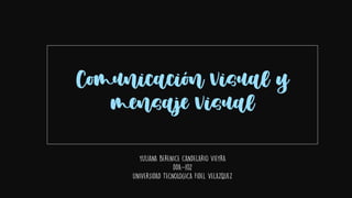 Comunicación visual y
mensaje visual
 