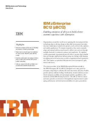 IBM zEnterprise BC12 (zBC12)