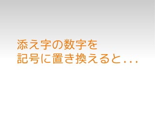 添え字の数字を
記号に置き換えると...
 
