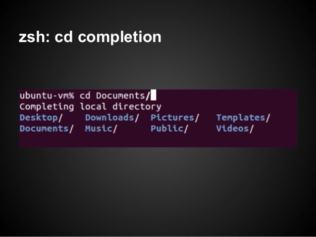 zsh: cd completion 