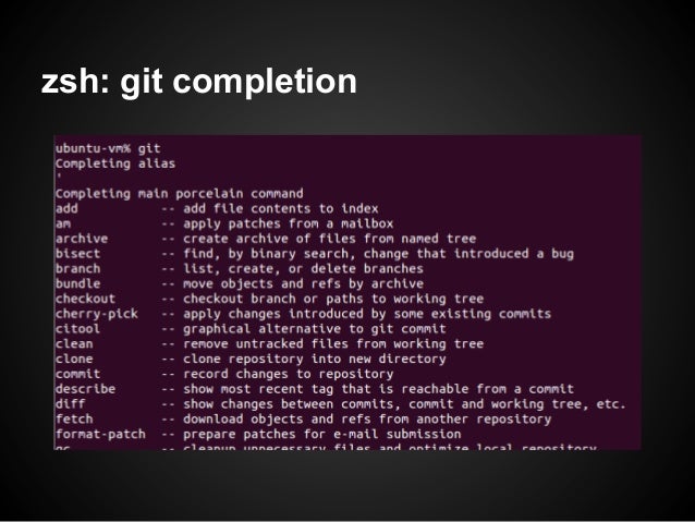 zsh: git completion 