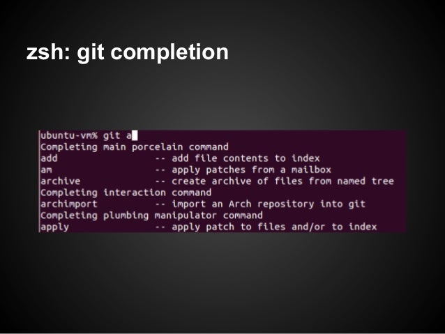 zsh: git completion 