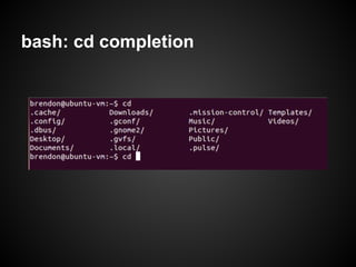 bash: cd completion
 