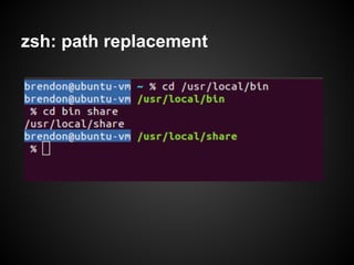 zsh: path replacement
 