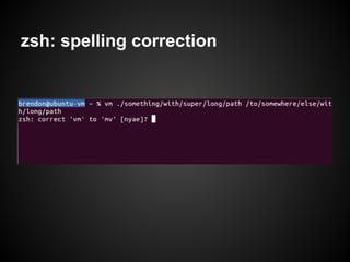 zsh: spelling correction
 