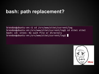 bash: path replacement?
 
