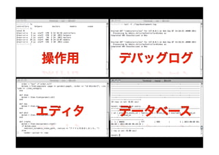 DevLOVE `ߥʥ㏊ zsh + screen