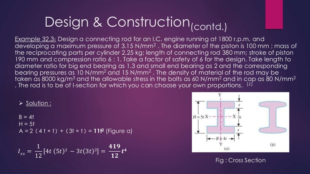 Design and Construction of a Connecting rod