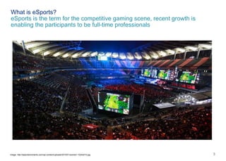 3© Oliver Wyman 3
What is eSports?
eSports is the term for the competitive gaming scene, recent growth is
enabling the par...