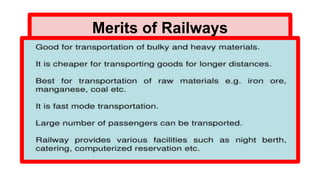 Merits of Railways
 