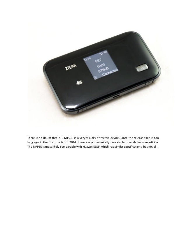 ZTE MF93E 4G LTE Mobile Hotspot Review