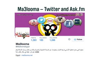 Ma3looma – Twitter and Ask.fm
 