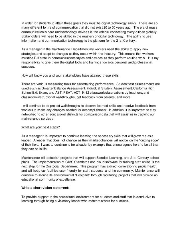 example of personal vision statement