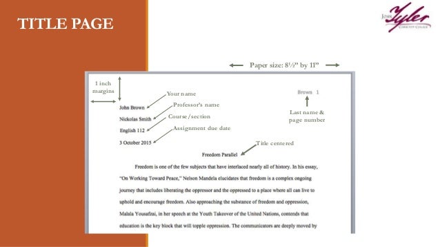 mla paper format