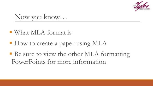 mla paper format