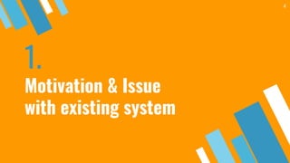 1.
Motivation & Issue
with existing system
4
 