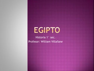 Historia 1° sec.
Profesor: William Villafane
 