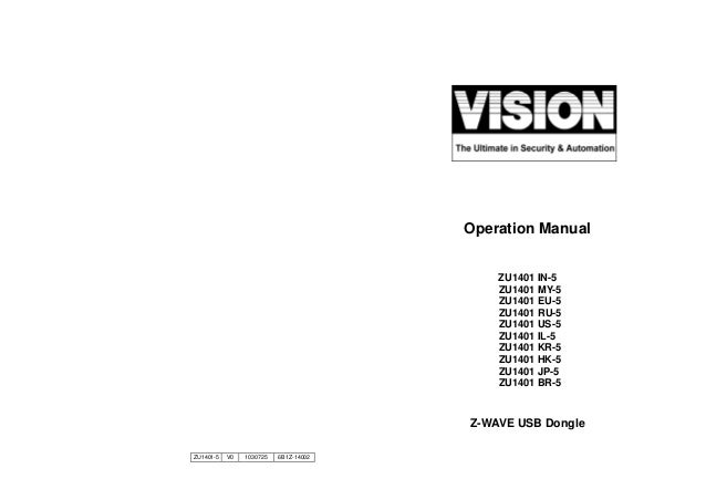 Vision Z Wave Usb Stick Gen5