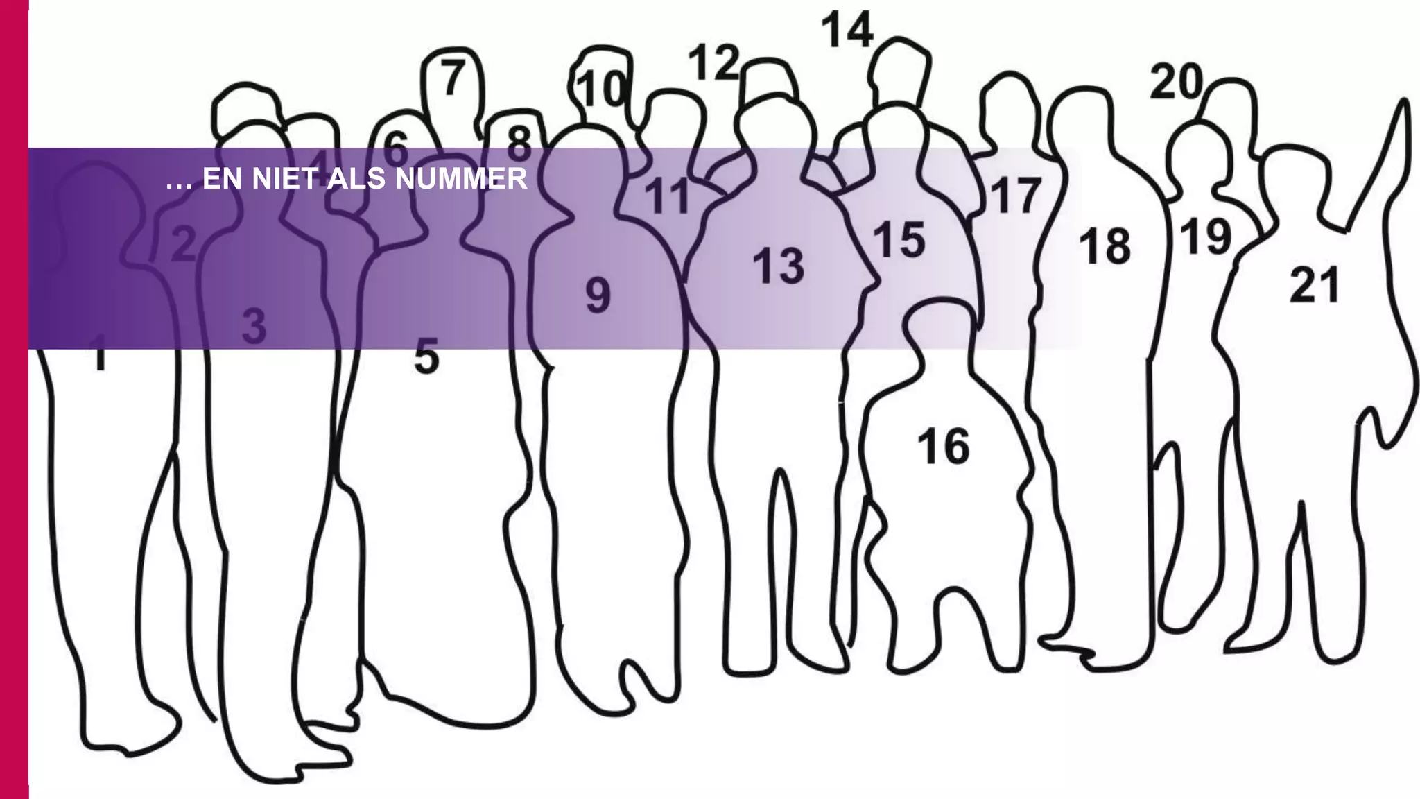 … EN NIET ALS NUMMER
 