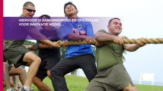 HIERVOOR IS SAMENWERKING EN OPENSTAAN
VOOR INNOVATIE NODIG…
 