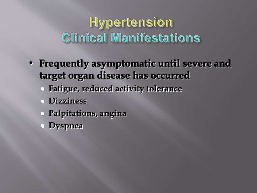 symptomatic hypertension
