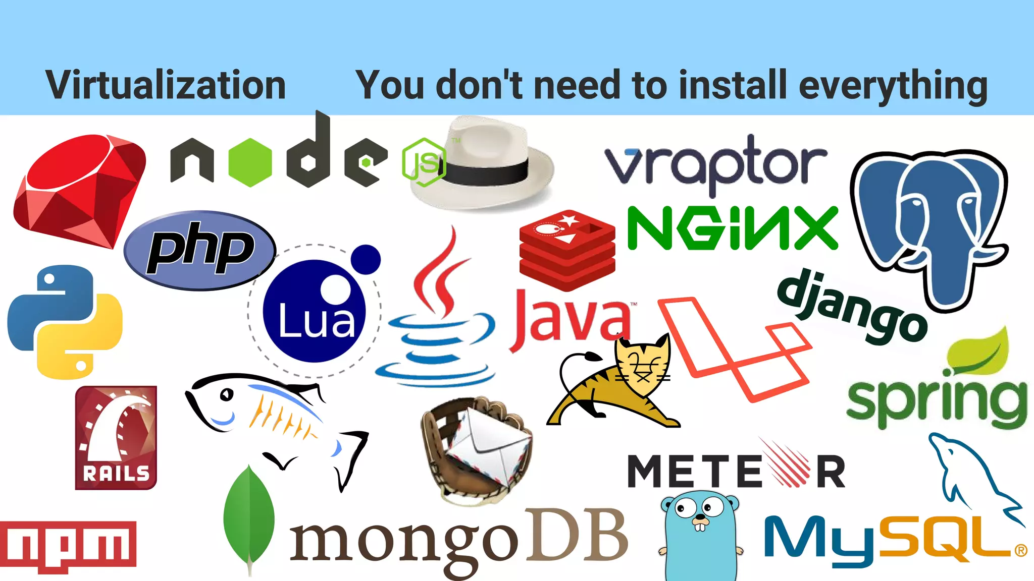 VirtualizationVirtualization You don't need to install everything
 