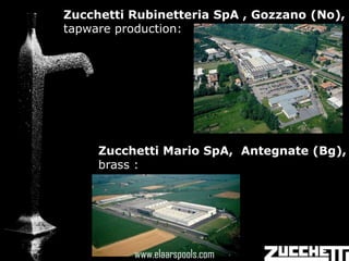 Zucchetti Rubinetteria SpA , Gozzano (No),
tapware production:




     Zucchetti Mario SpA, Antegnate (Bg),
     brass :




          www.elaarspools.com
 