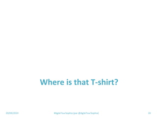 20/09/2019 #AgileTourSophia (par @AgileTourSophia) 20
Where is that T-shirt?
 