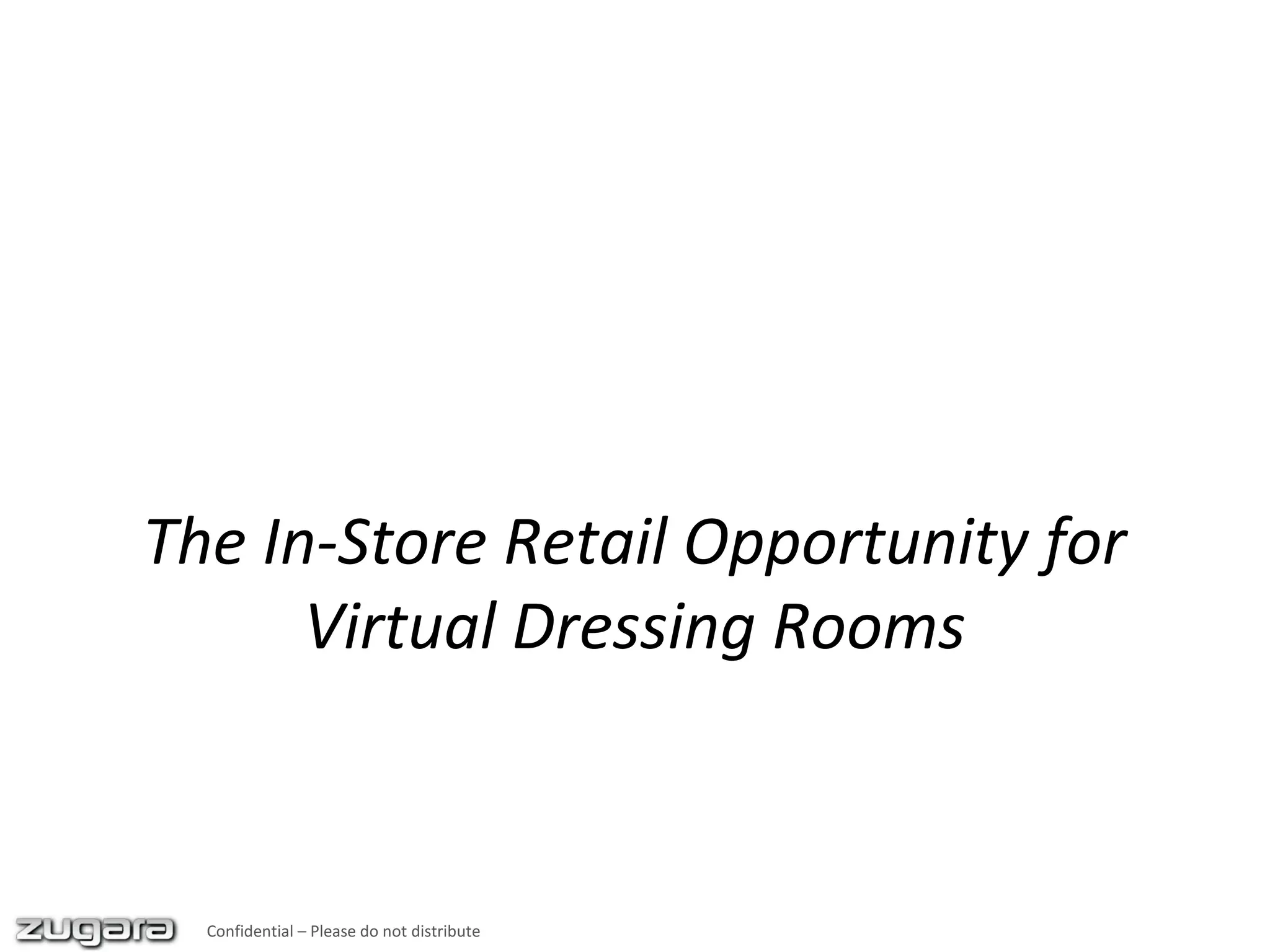 The In-Store Retail Opportunity for
Virtual Dressing Rooms
Confidential – Please do not distribute
 