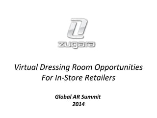 Virtual Dressing Room Opportunities
For In-Store Retailers
Global AR Summit
2014
 