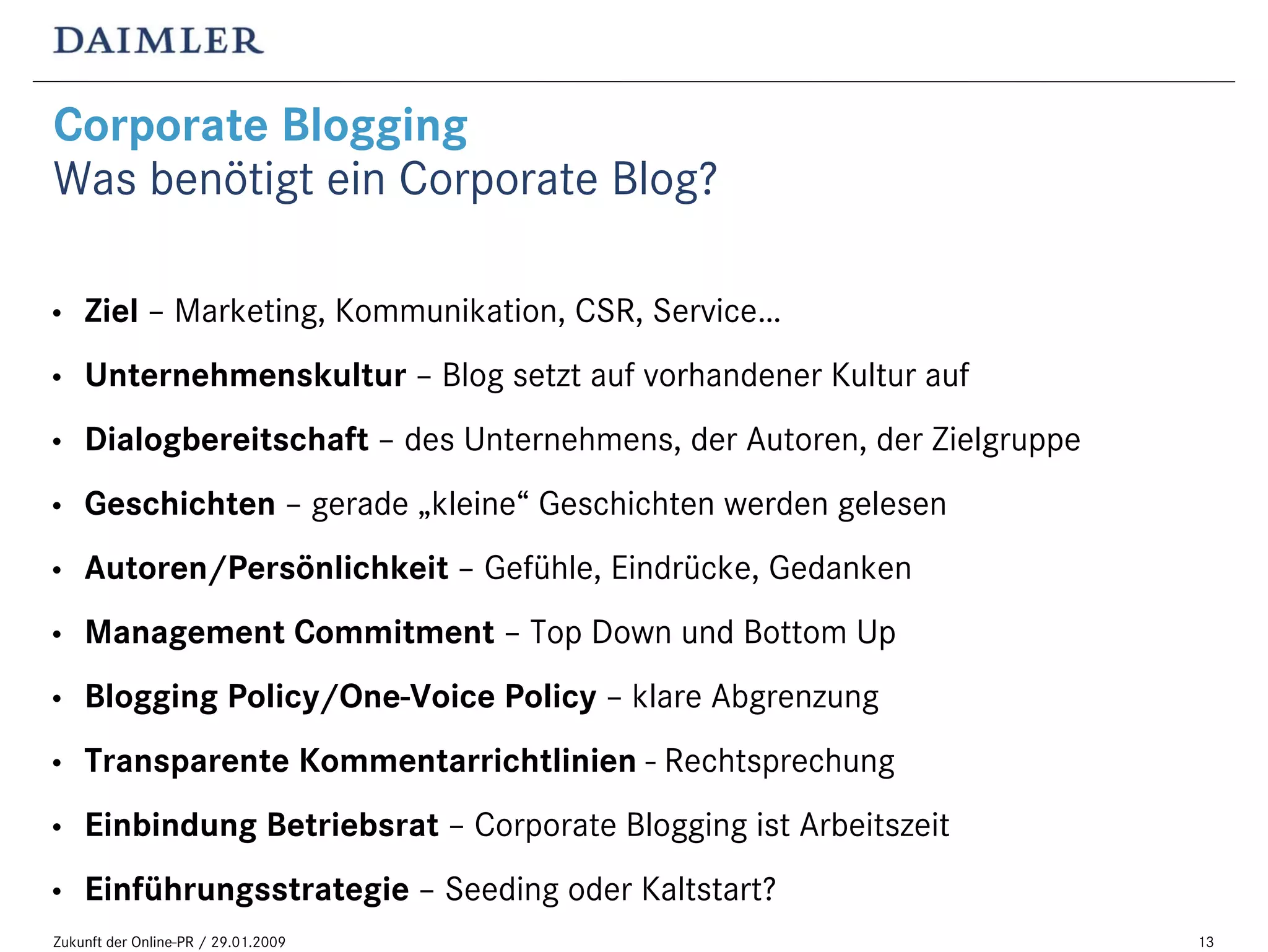 „Blogging im Konzern: Ängste und Gründe, es trotzdem zu tun“