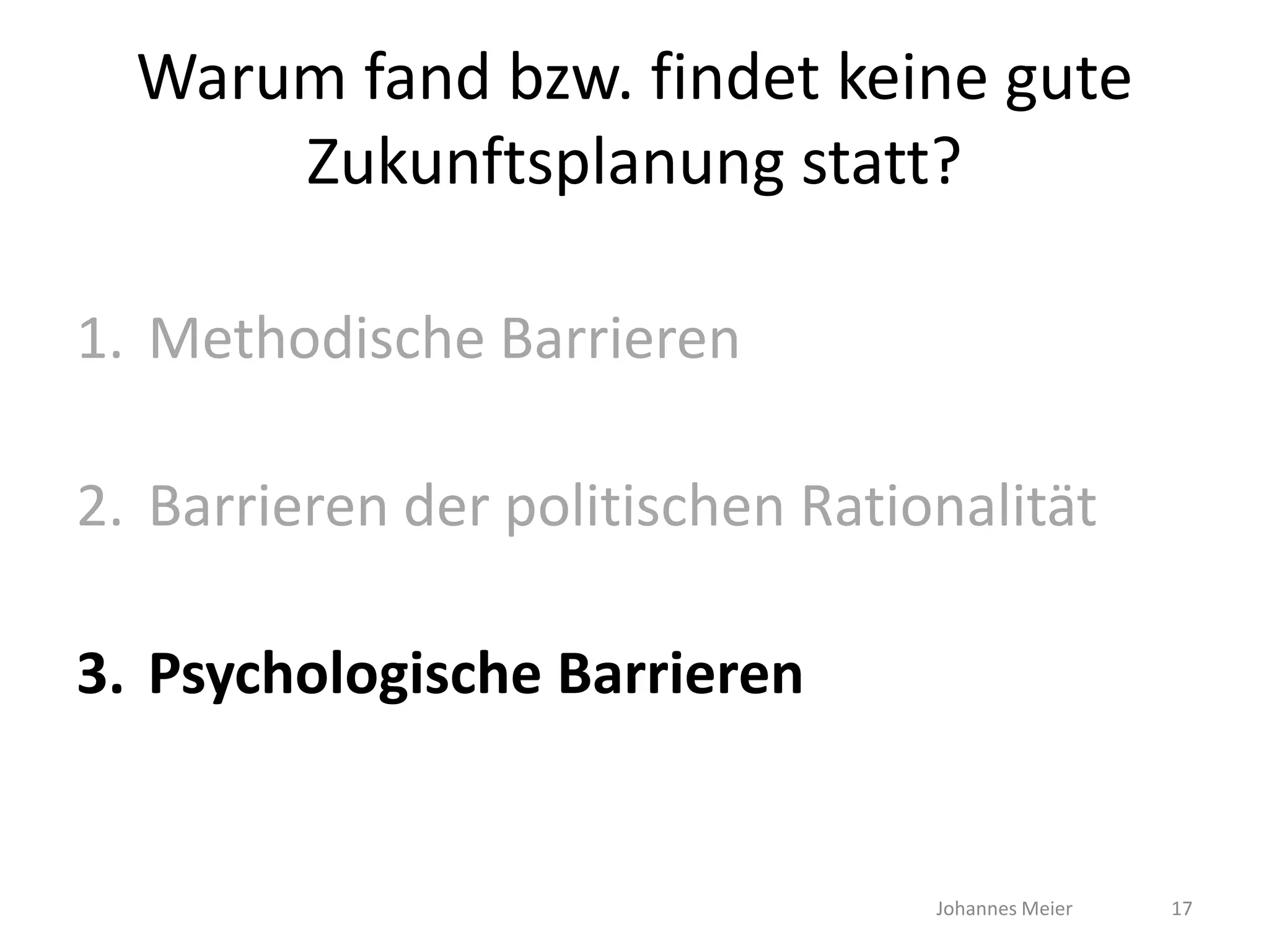 Wie zukunftsfähig sind Gesellschaft und Politik?