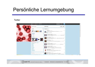 Persönliche Lernumgebung
Twitter




            K. Sostmann | Sächsische Landesärztekammer 14.12.2011
 