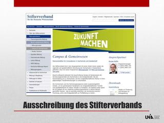 Ausschreibung des Stifterverbands 
 