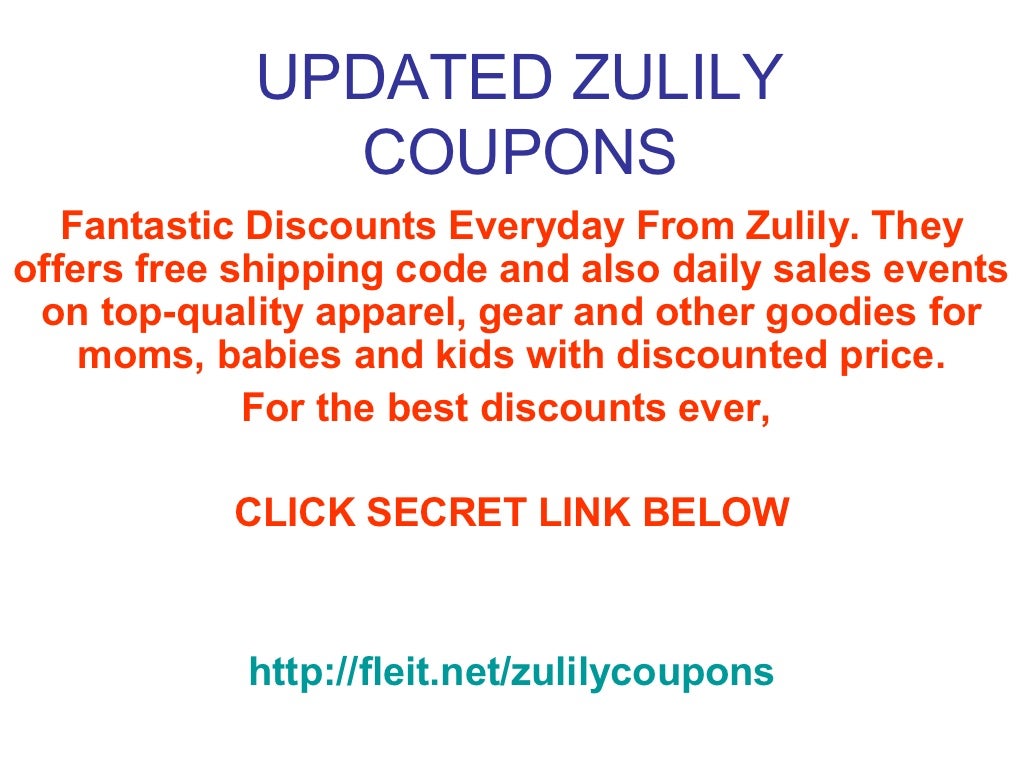 Zulily coupon code promo code discount code november 2012 december 20…