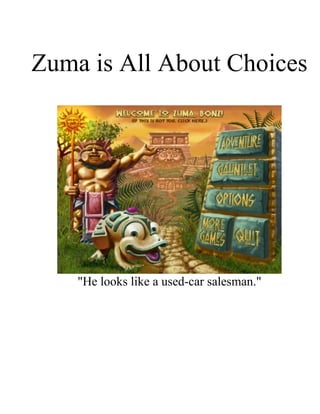 Zuma is All About Choices




    He looks like a used-car salesman.
 