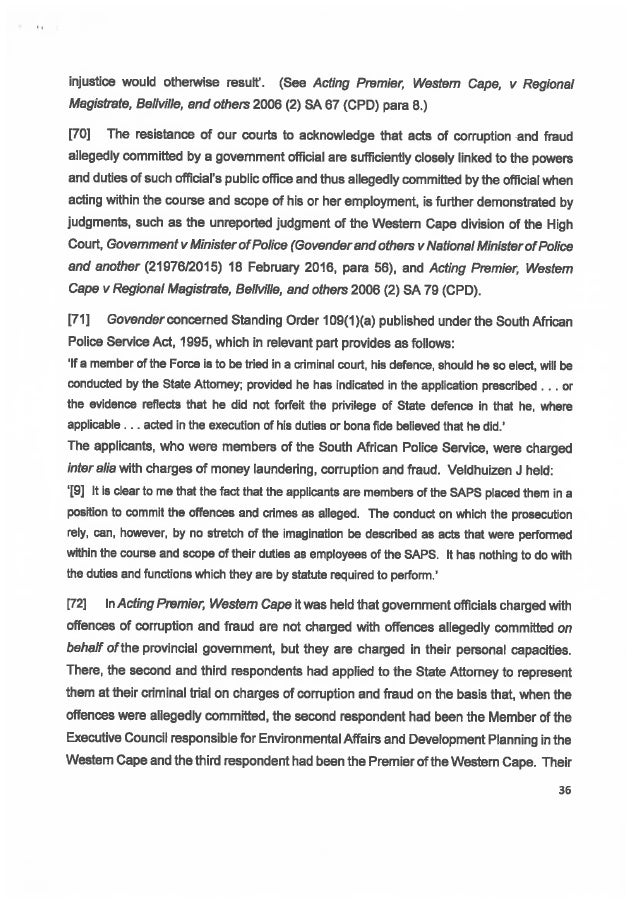 Zuma Legal Fees Judgement
