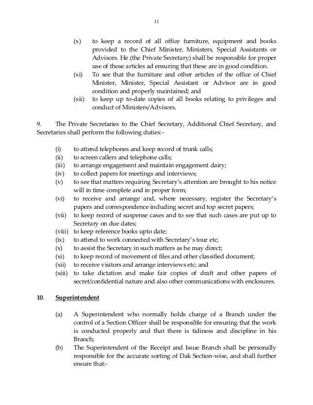 Manual of secretariat_instructions