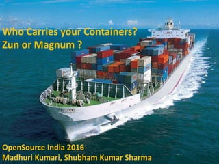 Who Carries your Containers?
Zun or Magnum ?
OpenSource India 2016
Madhuri Kumari, Shubham Kumar Sharma
 