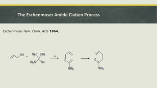 The Eschenmoser Amide Claisen Process
Eschenmoser Helv. Chim. Acta 1964,
 