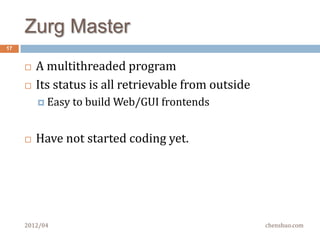 Run Command Response
17


message RunCommandResponse {
  required int32 error_code = 1;
  optional int32 pid         = 2;
  optional int32 status      = 3;
  optional bytes std_output = 4;
  optional bytes std_error = 5;
  optional int64 start_time_us = 16;
  optional int64 finish_time_us = 17;
  optional float user_time       = 18;
  optional float system_time     = 19;
  optional int64 memory_maxrss_kb = 20;
  // optional int64 ctxsw = 21;
  optional int32 exit_status = 30 [default = 0];
  optional int32 signaled = 31 [default = 0];
  optional bool coredump = 32 [default = false];
} 2012/04                                          chenshuo.com
 