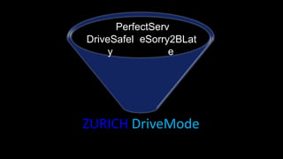 PerfectServ
DriveSafel eSorry2BLat
     y            e




ZURICH DriveMode
 
