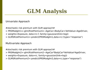 Generalized NonLinear
Models (GNM)
Yi~EF(b(θi);Φ/ωi) g(μi)=ηi(xij;βj) ηi=Σjxijβj
Random Component Link Systematic Componen...