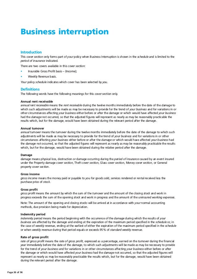 Zurich Steadfast Business Insurance PDS