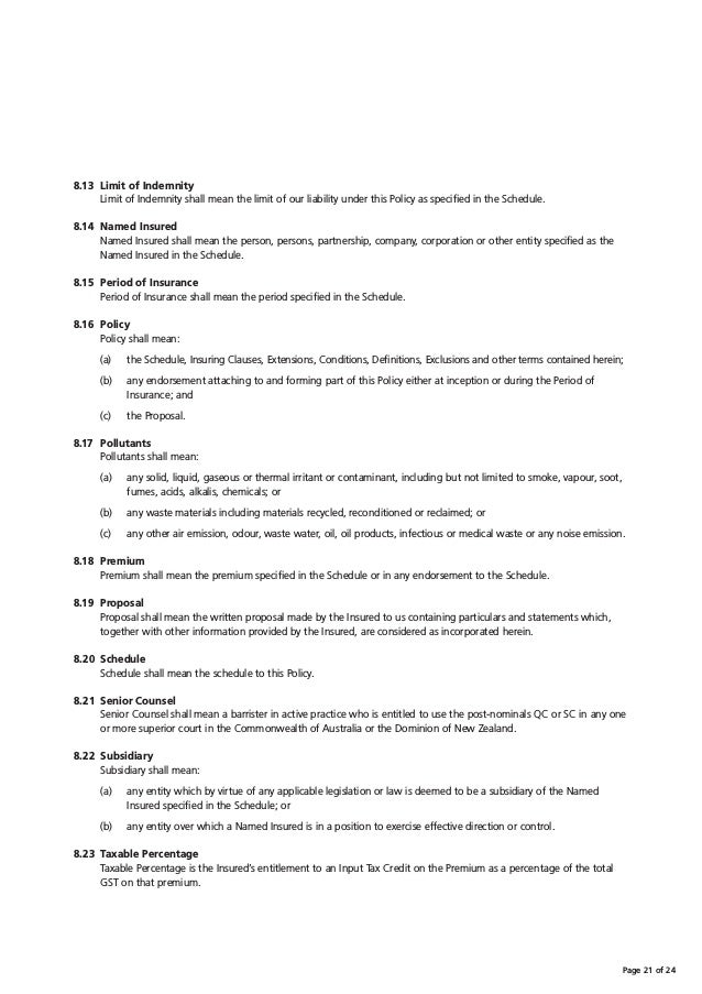 Zurich Insurance Motor Policy Wording Zurich Steadfast Professional Indemnity Policy Wording