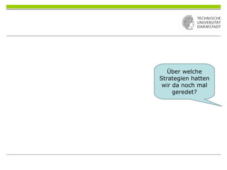 Über welche
Strategien hatten
wir da noch mal
geredet?
 